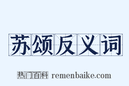 苏颂反义词是什么意思的图片